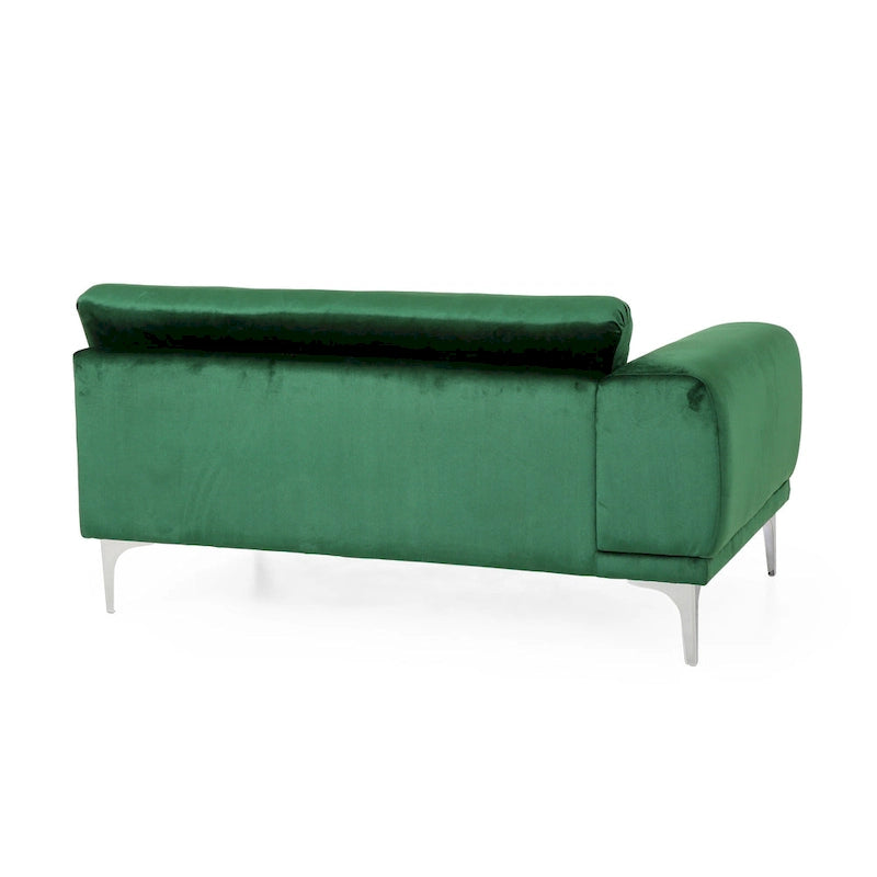 111 Modern Velvet 4-Seat Sofa with Metal Legs and Solid Frame
