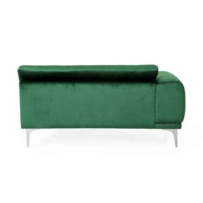 111 Modern Velvet 4-Seat Sofa with Metal Legs and Solid Frame