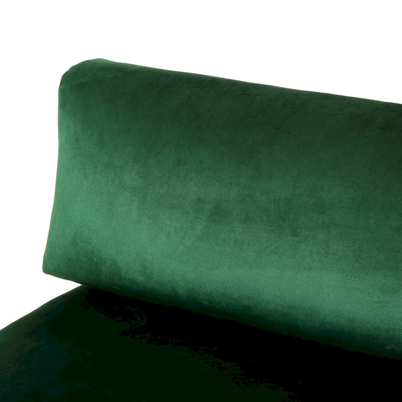 111 Modern Velvet 4-Seat Sofa with Metal Legs and Solid Frame