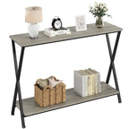 Mesa de entrada, mesa consola estrecha, mesa de sofá de madera