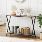 Mesa de entrada, mesa consola estrecha, mesa de sofá de madera
