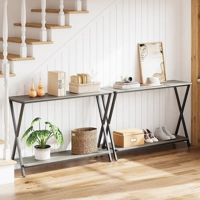 Entryway Table, Narrow Console Table, Wood Sofa Table