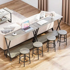 Mesa de entrada, mesa consola estrecha, mesa de sofá de madera