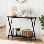 Mesa de entrada, mesa consola estrecha, mesa de sofá de madera