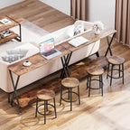 Mesa de entrada, mesa consola estrecha, mesa de sofá de madera