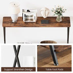 Mesa de entrada, mesa consola estrecha, mesa de sofá de madera