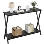 Mesa de entrada, mesa consola estrecha, mesa de sofá de madera