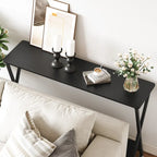 Mesa de entrada, mesa consola estrecha, mesa de sofá de madera