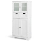 Gabinete de almacenamiento de piso para baño, mueble de cocina con 2 cajones