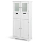 Gabinete de almacenamiento de piso para baño, mueble de cocina con 2 cajones