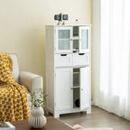 Gabinete de almacenamiento de piso para baño, mueble de cocina con 2 cajones