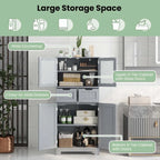 Gabinete de almacenamiento de piso para baño, mueble de cocina con 2 cajones