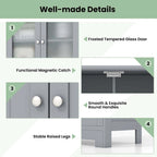 Gabinete de almacenamiento de piso para baño, mueble de cocina con 2 cajones