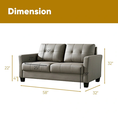 57.50 Faux Leather Loveseat