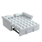 Canapé-lit 2 places en mousse de 56 avec couchage escamotable et dossier réglable
