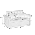 Canapé-lit 2 places en mousse de 56 avec couchage escamotable et dossier réglable