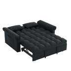 Canapé-lit 2 places en mousse de 56 avec couchage escamotable et dossier réglable