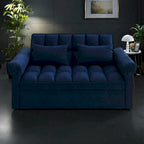 Canapé-lit 2 places en mousse de 56 avec couchage escamotable et dossier réglable