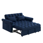 Canapé-lit 2 places en mousse de 56 avec couchage escamotable et dossier réglable