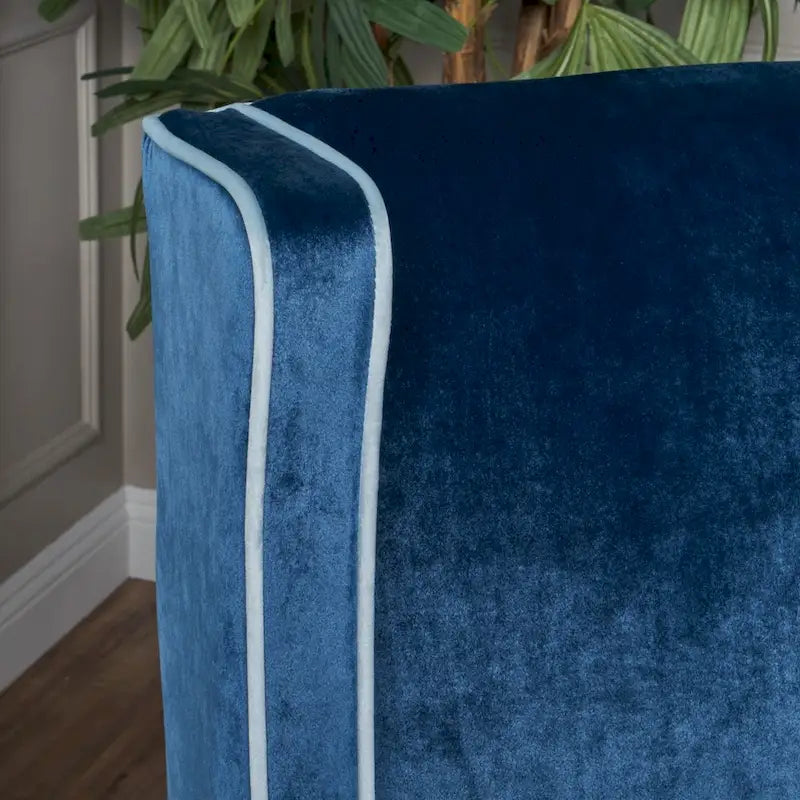 Eddison Traditional Two Toned Velvet Club Chair