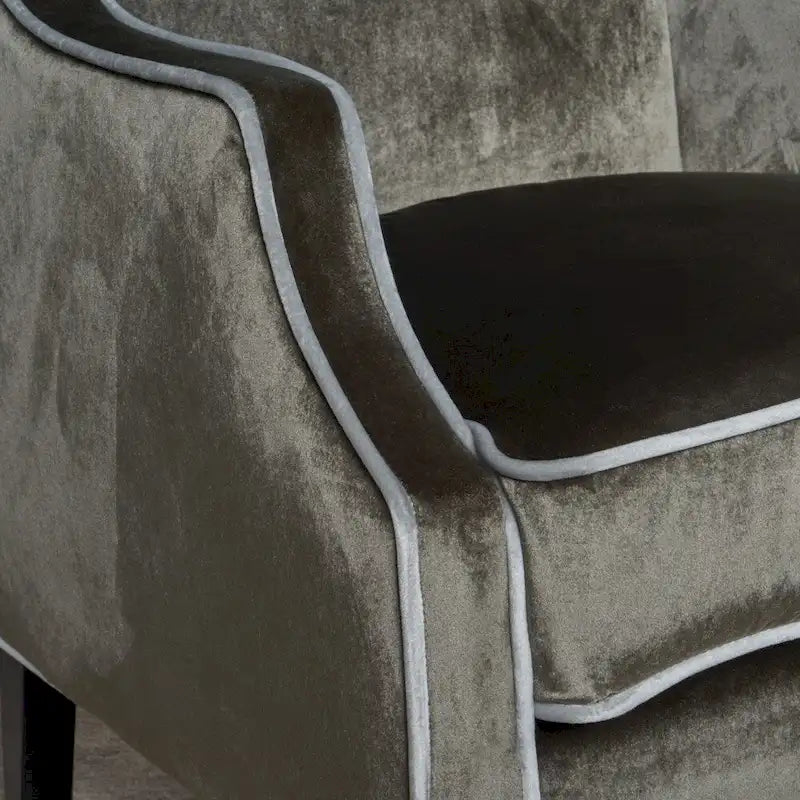 Eddison Traditional Two Toned Velvet Club Chair