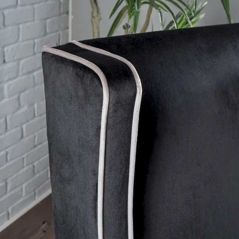 Eddison Traditional Two Toned Velvet Club Chair