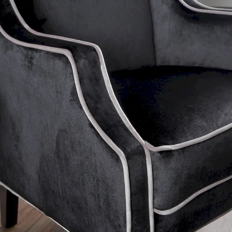 Eddison Traditional Two Toned Velvet Club Chair