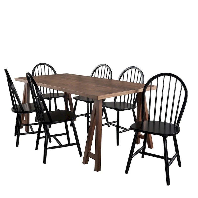 Farmhouse Cottage 7-piece Wood Dining Set