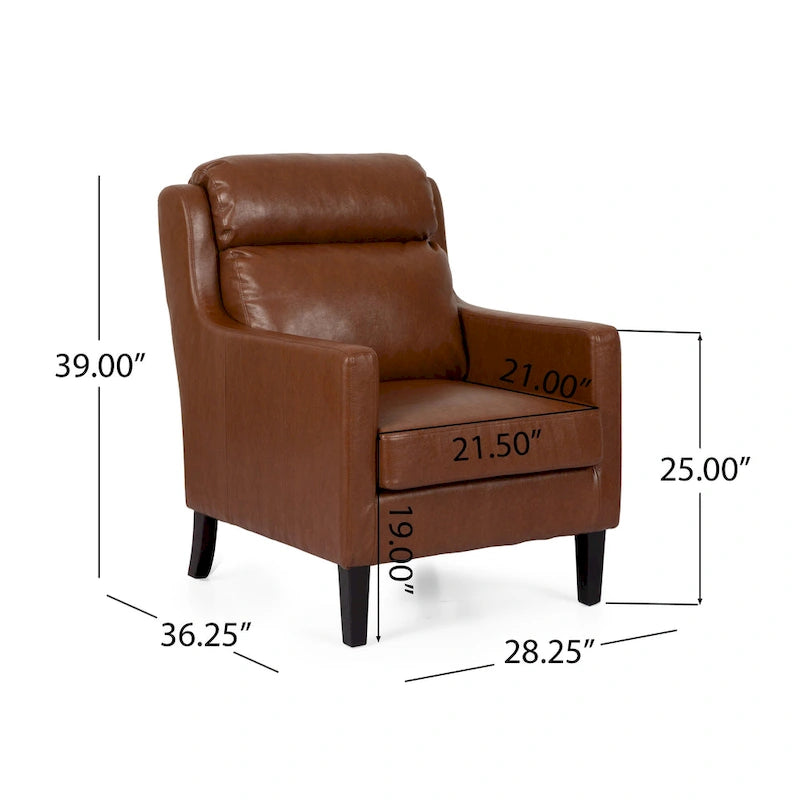 Bucklin Contemporary Pillow Tufted Club Chair