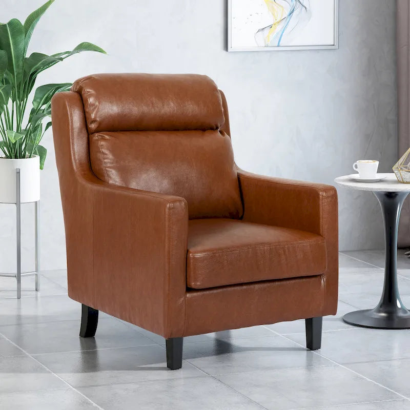 Bucklin Contemporary Pillow Tufted Club Chair