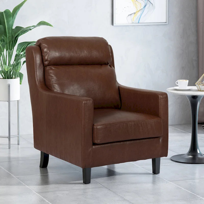 Bucklin Contemporary Pillow Tufted Club Chair