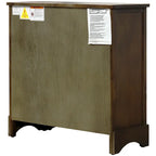 Armoire de rangement avec 2 tiroirs et 4 paniers classiques en rotin