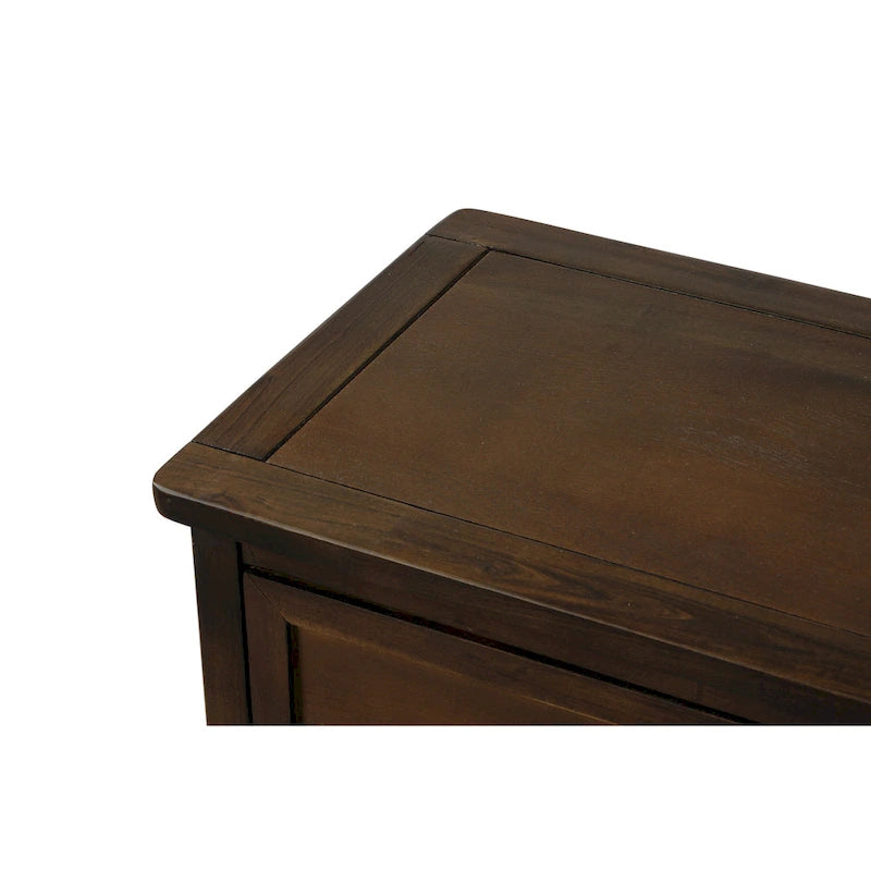 Storage Cabinet with 2 Drawers and 4 Classic Rattan Basket
