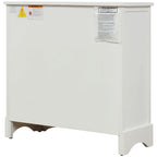 Armoire de rangement avec 2 tiroirs et 4 paniers classiques en rotin