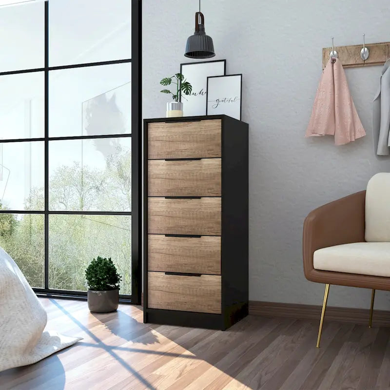 5 Drawer Dresser, Vertical Dresser