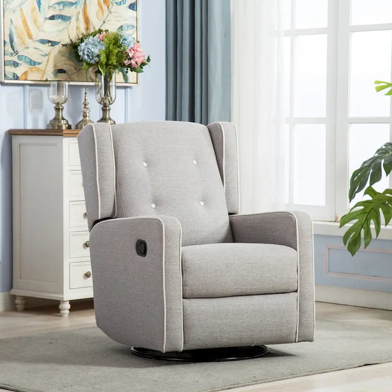 Racing Swivel Rocker Recliner Chair Single Seat