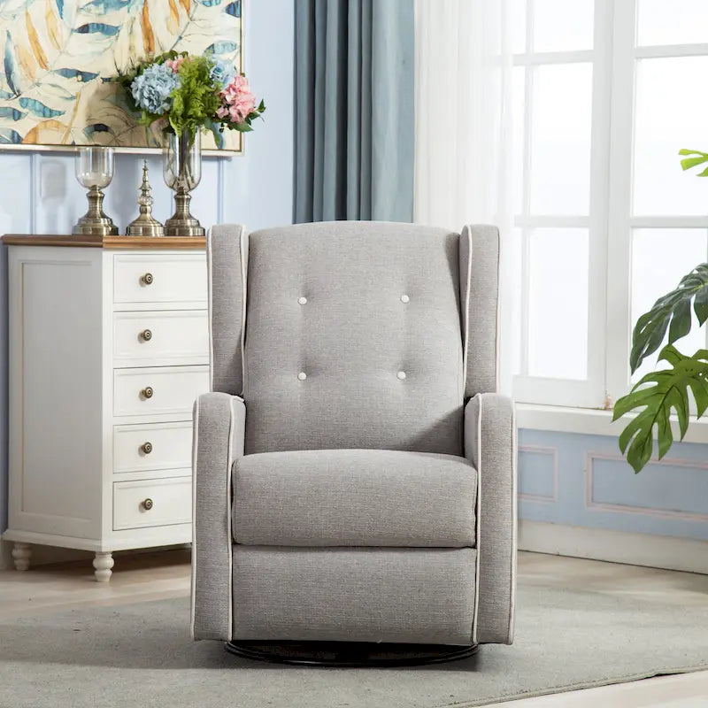 Racing Swivel Rocker Recliner Chair Single Seat