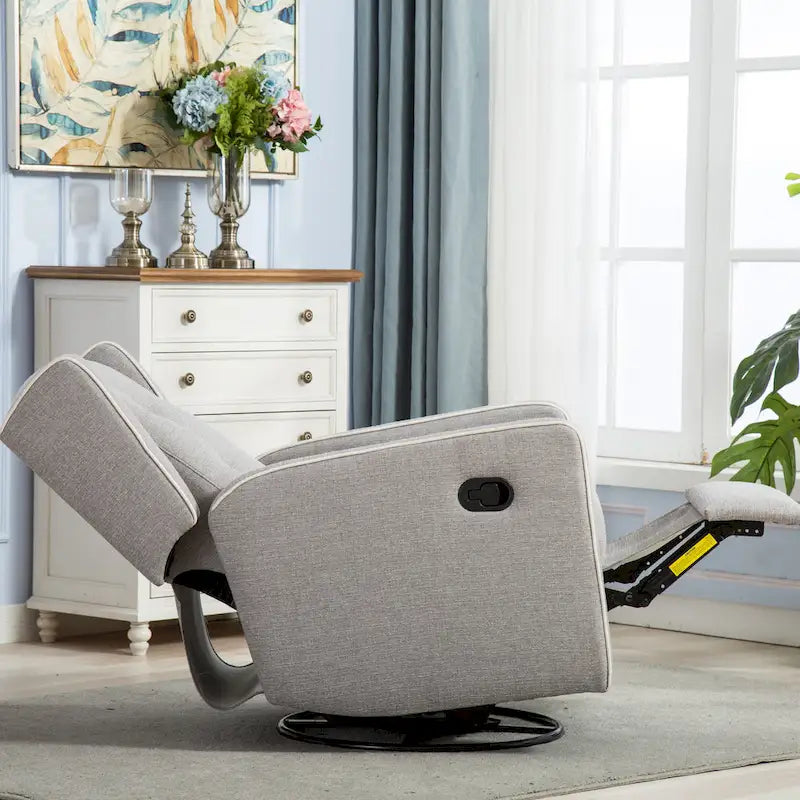 Racing Swivel Rocker Recliner Chair Single Seat