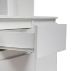 Armoire de rangement de cuisine autoportante 74 avec 6 portes, 3 étagères et 2 tiroirs, rangement pour buanderie
