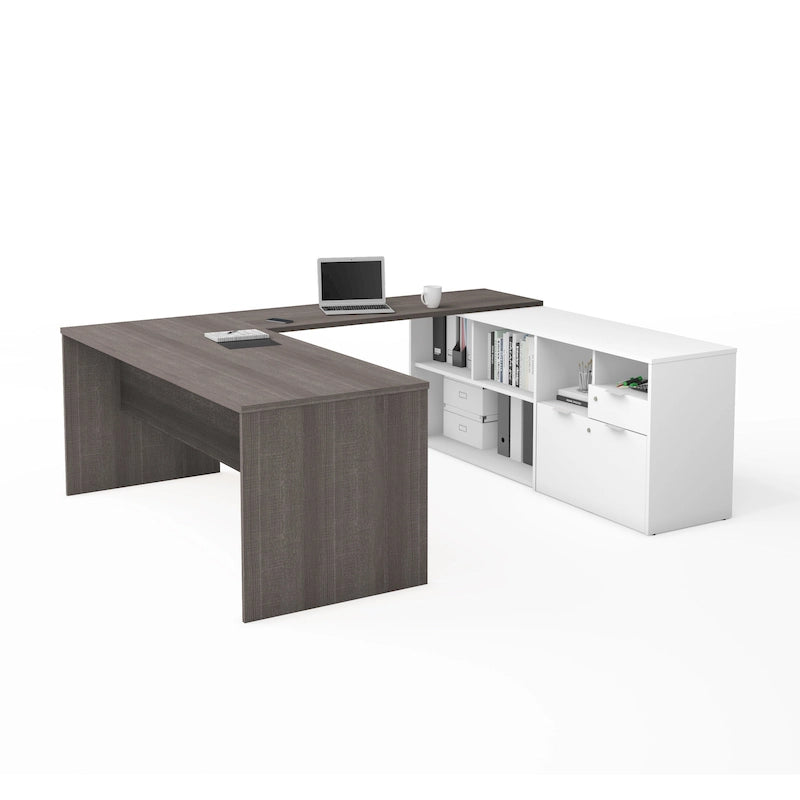 U-Desk with Two Drawers