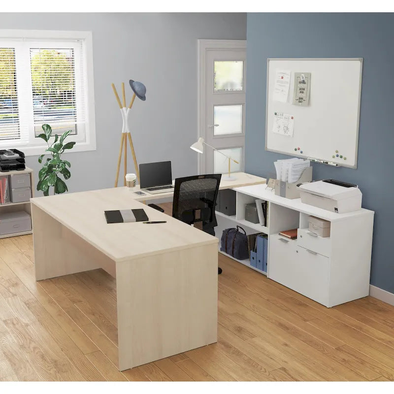 U-Desk with Two Drawers