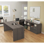 Bureau en U avec deux tiroirs