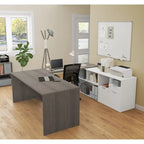 Bureau en U avec deux tiroirs