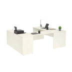 Bureau en U avec deux tiroirs