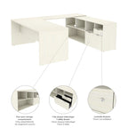 Bureau en U avec deux tiroirs