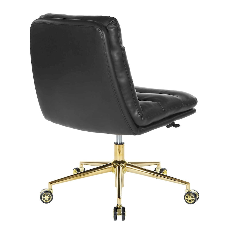 Swivel Office Chair in Faux Leather