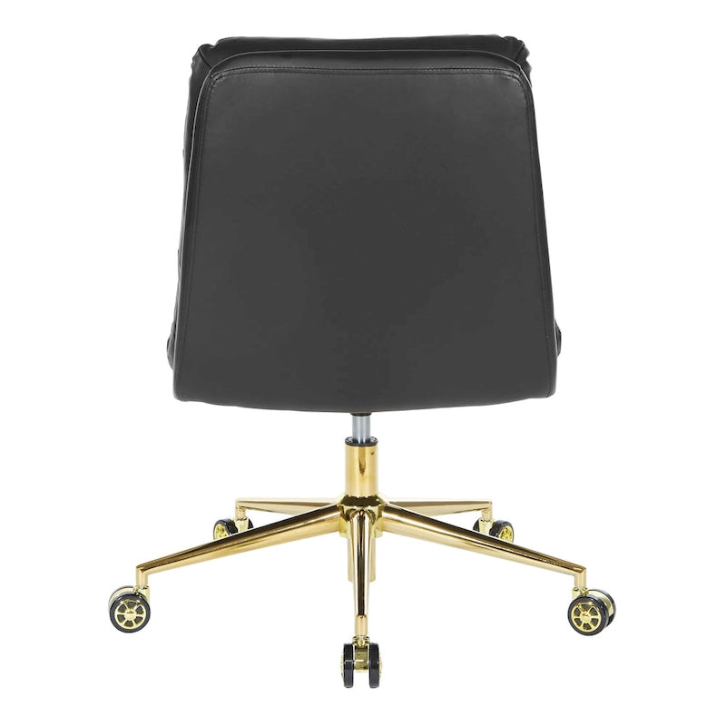Swivel Office Chair in Faux Leather