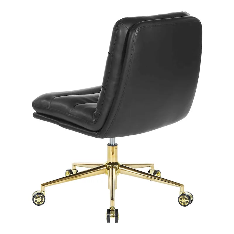 Swivel Office Chair in Faux Leather