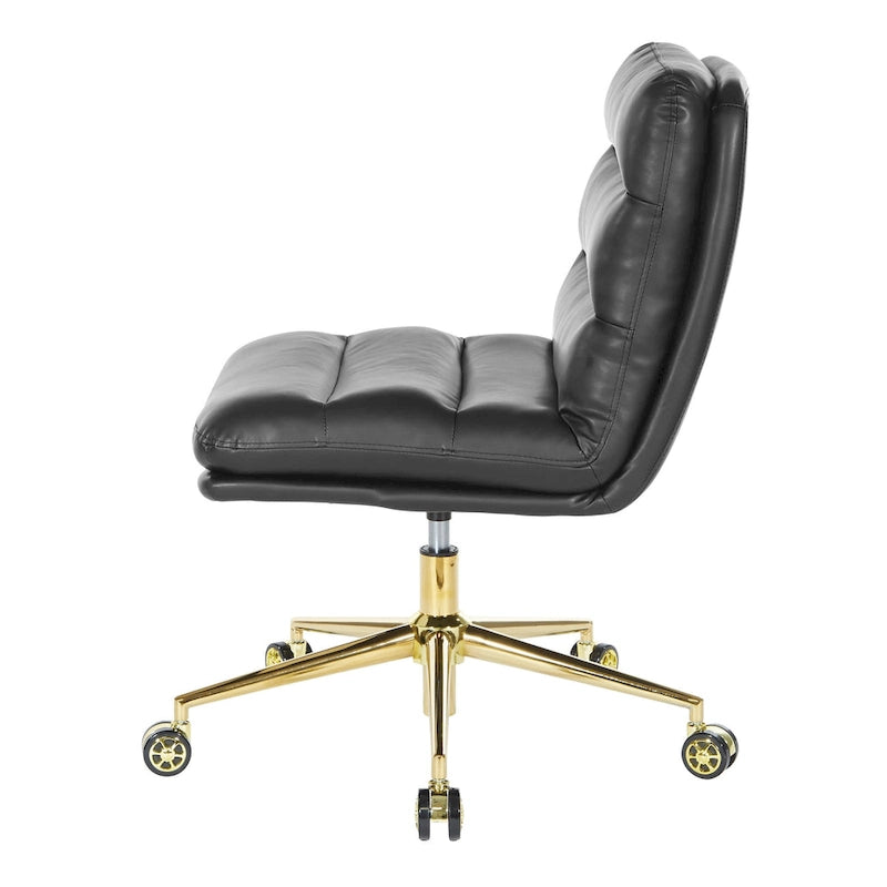 Swivel Office Chair in Faux Leather