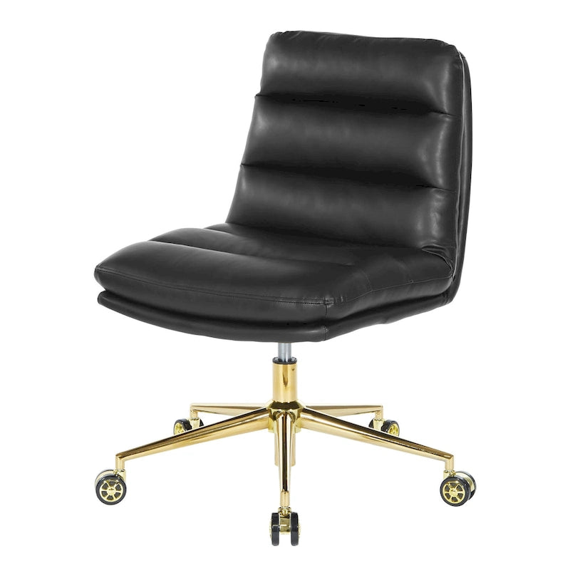 Swivel Office Chair in Faux Leather
